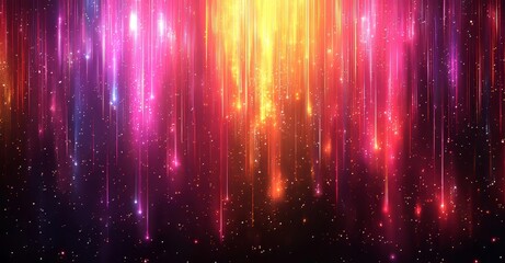 motion graphics background with an abstract 3d particle explosion, featuring a fluid animation of colorful dots, set against a black backdrop, accompanied by a cartoon collision, storm and ripple