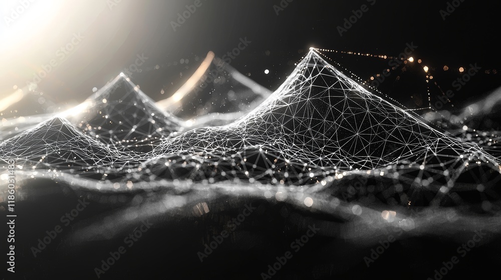 Poster abstract motion graphics featuring a colored spiral. parametric animation. futuristic space backdrop