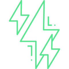 Lightning icon single vector illustration