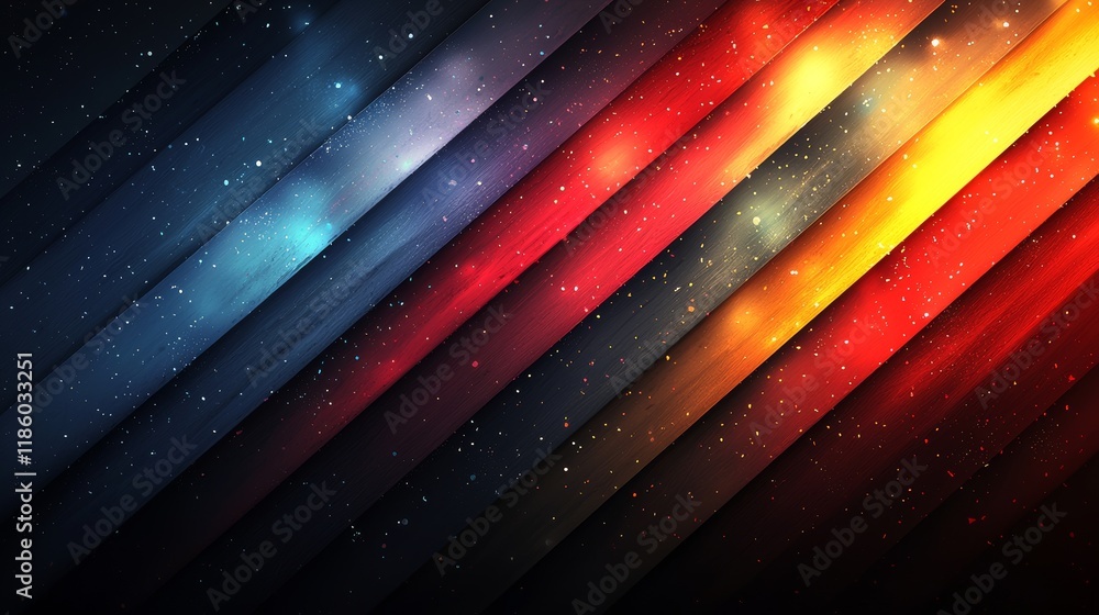 Poster an animated wallpaper showcases dynamic bar movement and rotation set against a colorful abstract ba