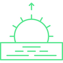 Sunrise icon single vector illustration