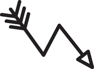 Doodle Arrow Line Illustration
