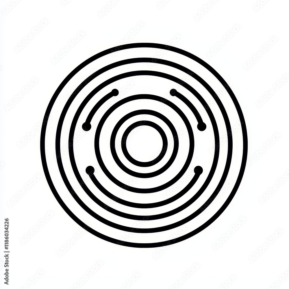 Poster progress bar in a radial format, an interface component