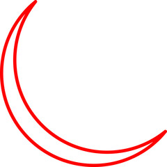 Crescent icon single vector illustration