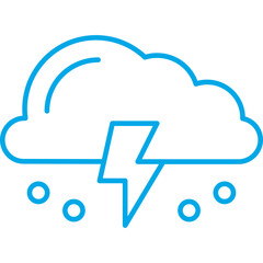 Snow Thunderstorm icon single vector illustration
