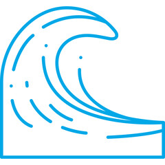 Tsunami icon single vector illustration