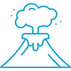 Volcano icon single vector illustration