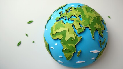 Fototapeta premium World, Globe And Collage Art Made Of Paper School Project, Humanity And Eco Friendly Banner