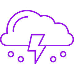 Snow Thunderstorm icon single vector illustration