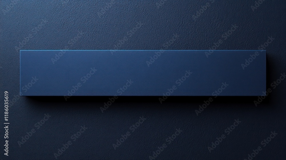 Poster dark blue rectangular object on dark background.