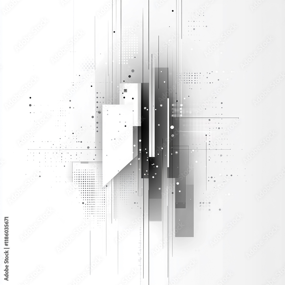 Poster modern abstract design with geometric shapes and minimal color palette