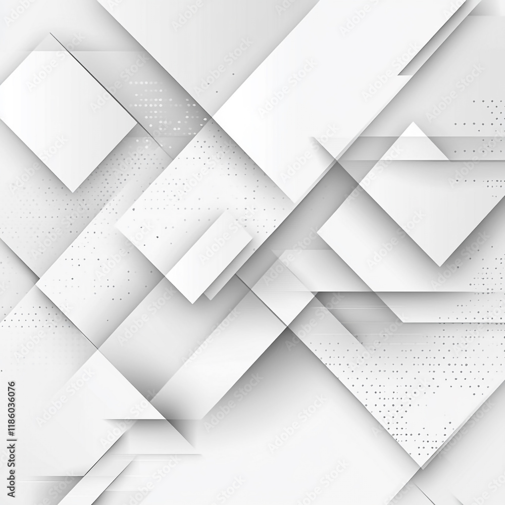 Poster abstract white geometric shapes creating a modern design with layered textures