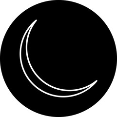 Crescent icon single vector illustration
