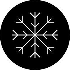 Fototapeta premium Snowflake icon single vector illustration