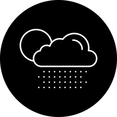 Sunny Rainy icon single vector illustration