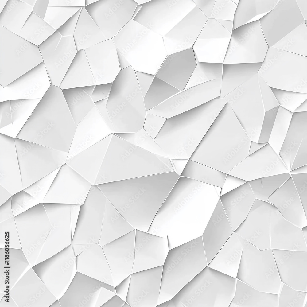 Poster intricate white paper texture with a crumpled and folded design showcasing depth and dimension