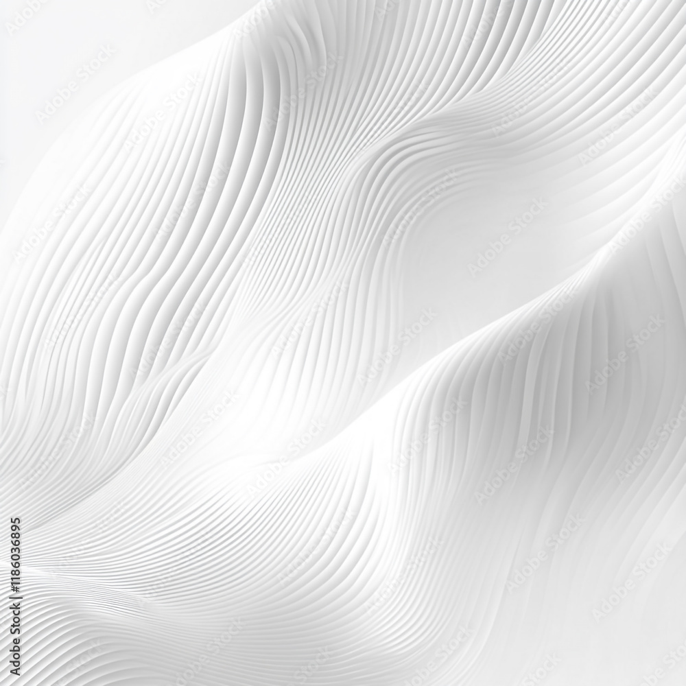 Aufkleber elegant white waves create a serene and calming texture in soft light