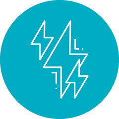 Lightning icon single vector illustration