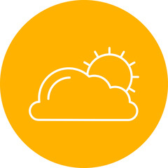 Partly Sunny icon single vector illustration