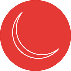 Crescent icon single vector illustration