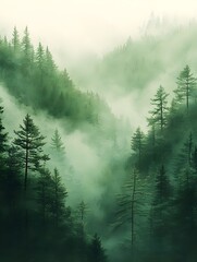 A background of a gradient blending rich forest green with soft moss green