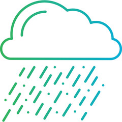 Heavy Rain icon single vector illustration