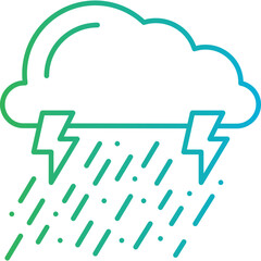 Thunderstorm icon single vector illustration