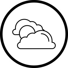 Partly Cloudy icon single vector illustration