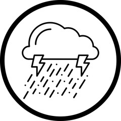 Thunderstorm icon single vector illustration