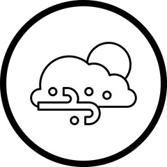 Cloudy Gusts icon single vector illustration