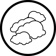 Cloudy icon single vector illustration