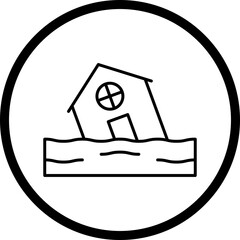 Flood icon single vector illustration