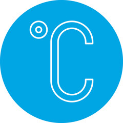 Celsius icon single vector illustration