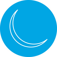 Crescent icon single vector illustration