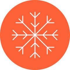 Snowflake icon single vector illustration