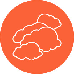 Cloudy icon single vector illustration
