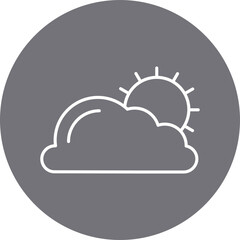 Partly Sunny icon single vector illustration