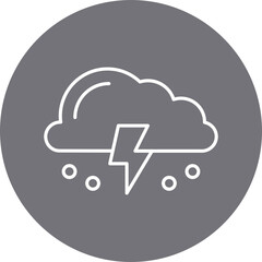 Snow Thunderstorm icon single vector illustration