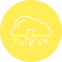 Snow Thunderstorm icon single vector illustration