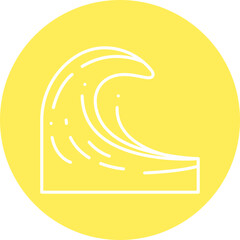 Tsunami icon single vector illustration