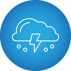 Snow Thunderstorm icon single vector illustration