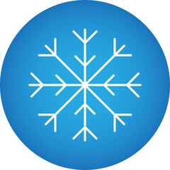 Snowflake icon single vector illustration