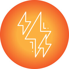 Lightning icon single vector illustration