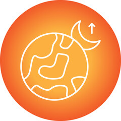 Moonrise icon single vector illustration