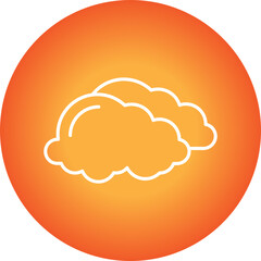 Overcast icon single vector illustration