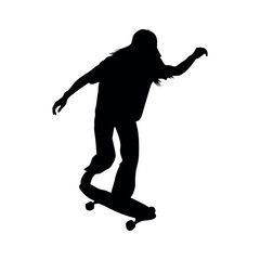 silhouette of a skateboarder