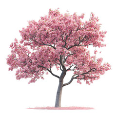 Fototapeta premium Beautiful Cherry Blossom Tree with Vibrant Pink Flowers in Spring