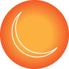 Crescent icon single vector illustration