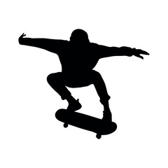 silhouette of a skateboarder