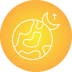 Moonrise icon single vector illustration
